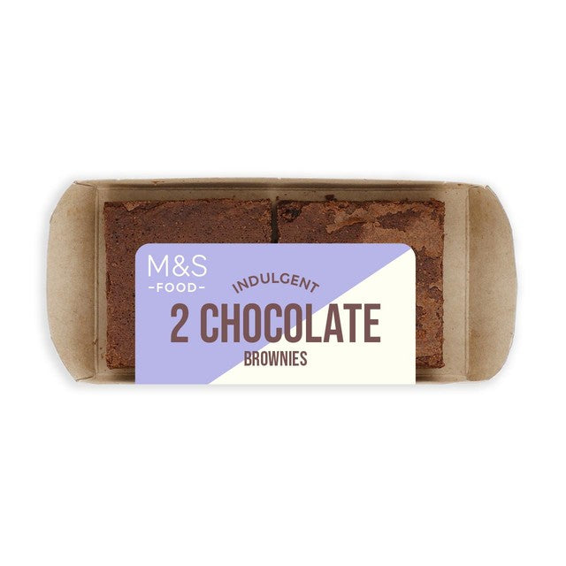 M&S chocolate brownies 2-pack, imported from the UK