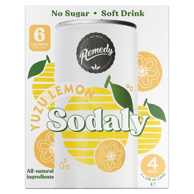 Sodaly Yuzu Lemon multipack soft drink - British product