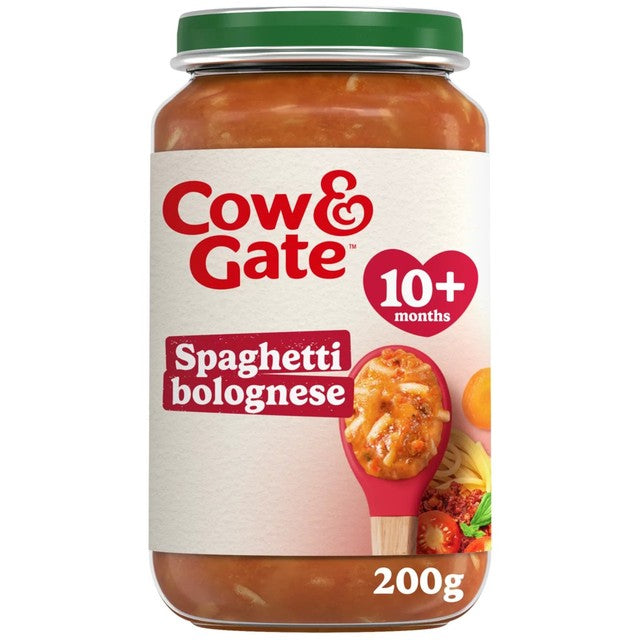 Cow & Gate spaghetti bolognese baby food 200g jar for 10+ months - British product