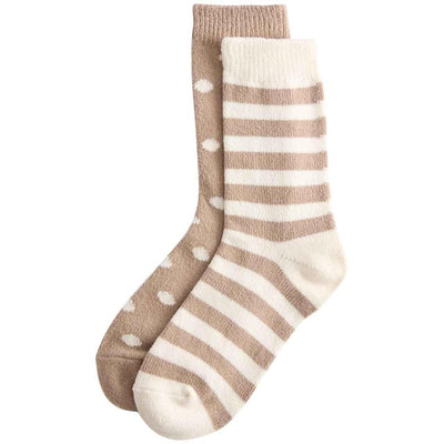 M&S Women's Spot Ankle Socks One Size Brown Mix
