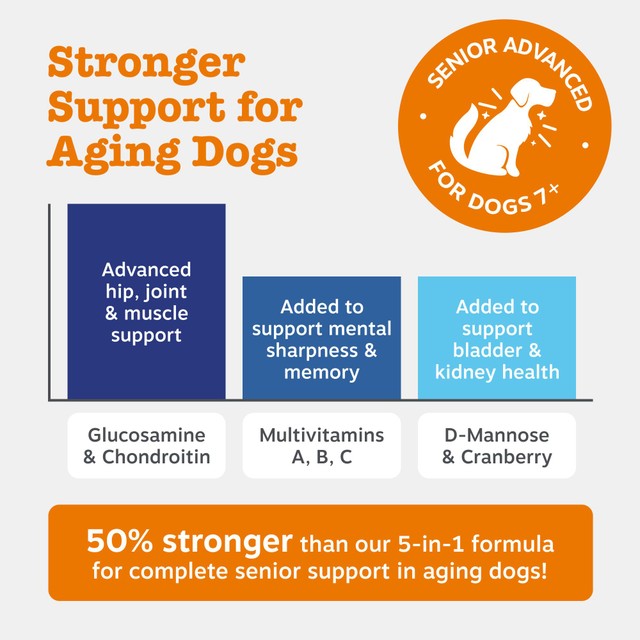 Zesty Paws senior dog chews turkey flavour, imported from the UK