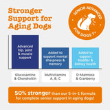 Zesty Paws senior dog chews turkey flavour, imported from the UK