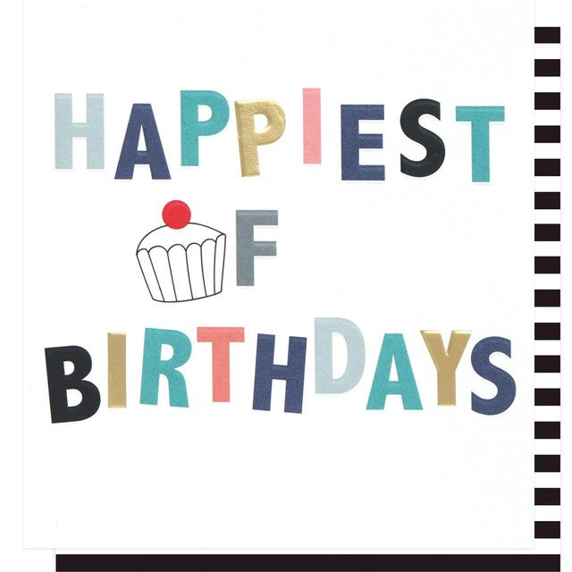 Caroline Gardner Happiest birthday card 140x146mm - British product