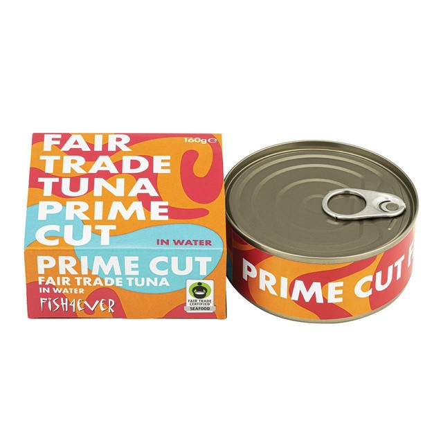 Fish 4 Ever Fair Trade Yellowfin Tuna in Water 160g - British product