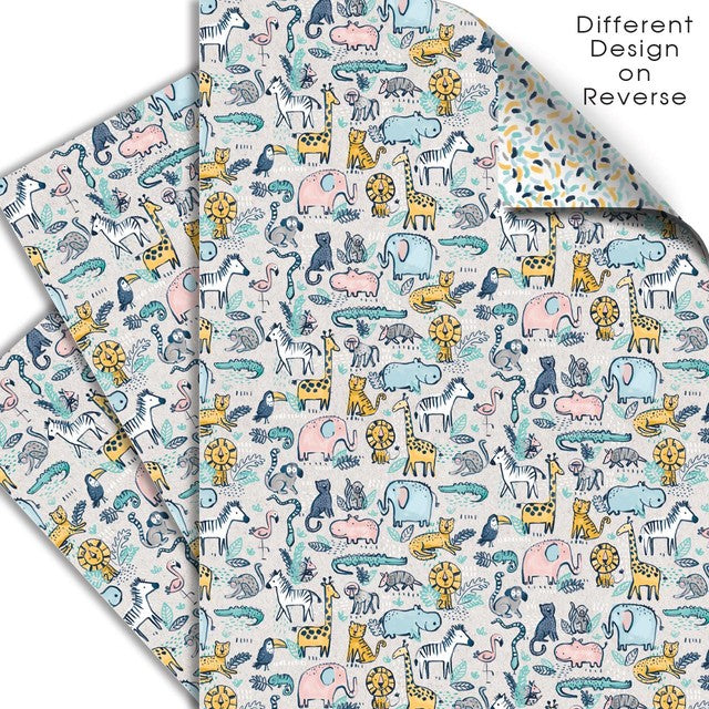 Deva Designs Safari Club gift wrap sheets 3 pack (British brand)
