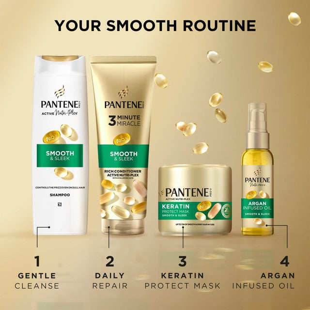 Pantene smooth & sleek deep conditioner 220ml, imported from the UK