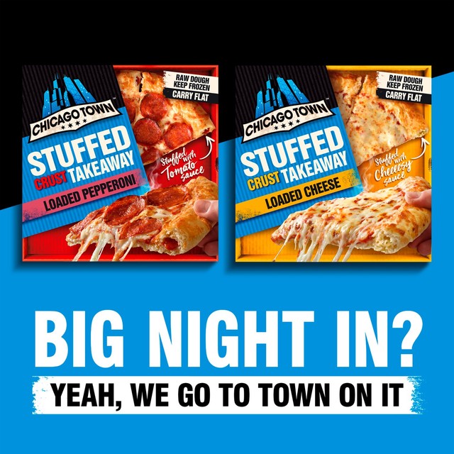 Chicago Town Takeaway Stuffed Crust Pepperoni Pizza 645g - British product