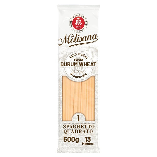 La Molisana square spaghetti pasta 500g, UK version