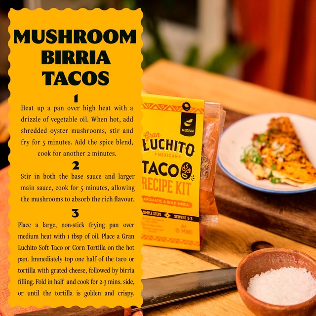 Gran Luchito Birria taco recipe kit 303g, UK version