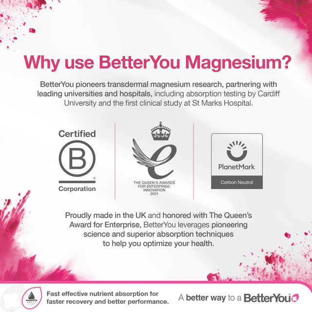 BetterYou Magnesium Max Original Powder supplement 375mg - British product