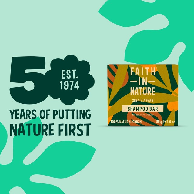 Faith in Nature Shea & Argan shampoo bar 85g - British product