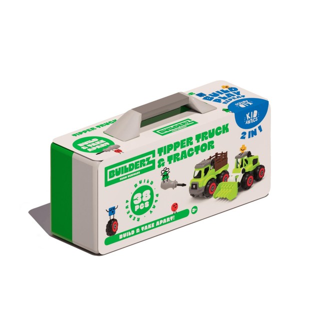 Builderz Farm Tipper Truck 2-in-1 construction toy, UK version