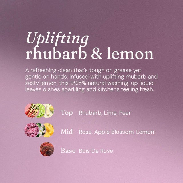 Miniml washing up liquid rhubarb lemon - British product