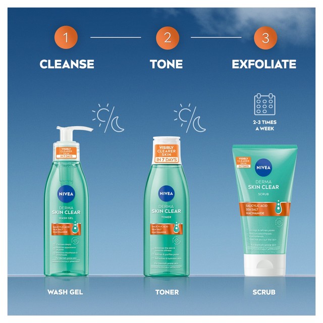 Nivea Derma Skin Clear Scrub 150ml, imported from the UK