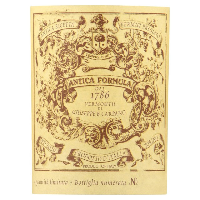 Antica Formula Carpano Vermouth 37.5cl - British product