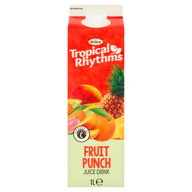 Grace Tropical Rhythms fruit punch blend, imported from the UK
