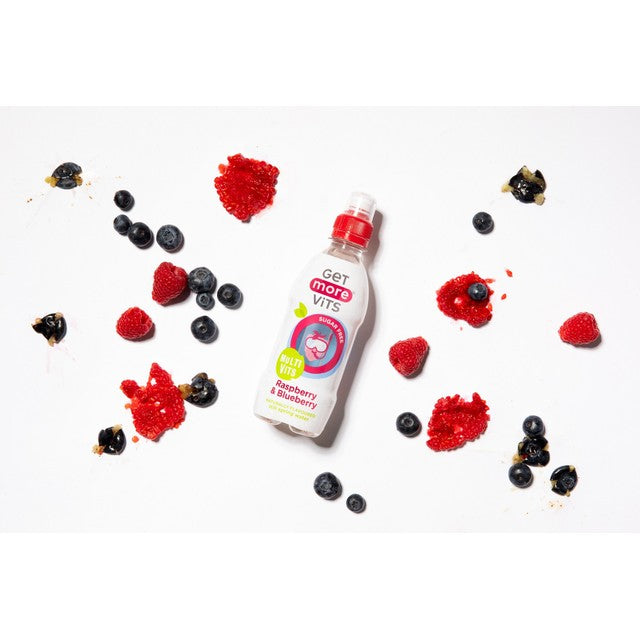Get More Vits Raspberry Blueberry multivitamin drink 4x330ml, UK version