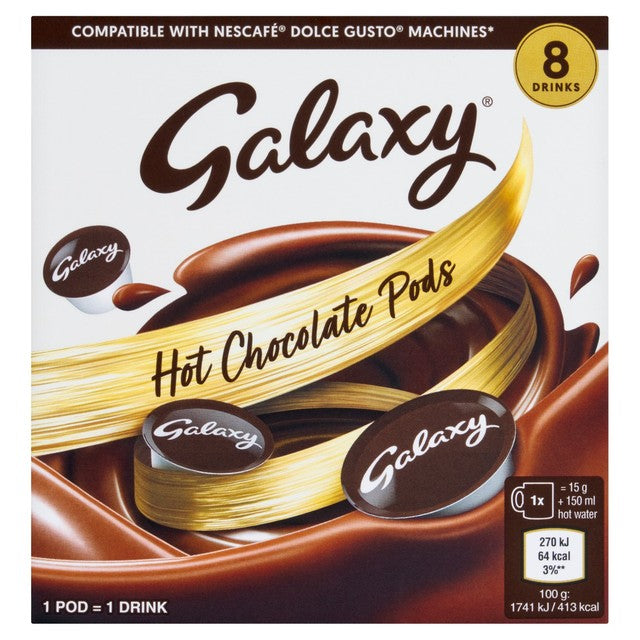 Galaxy hot chocolate Dolce Gusto compatible pods 8 x 15g, UK version