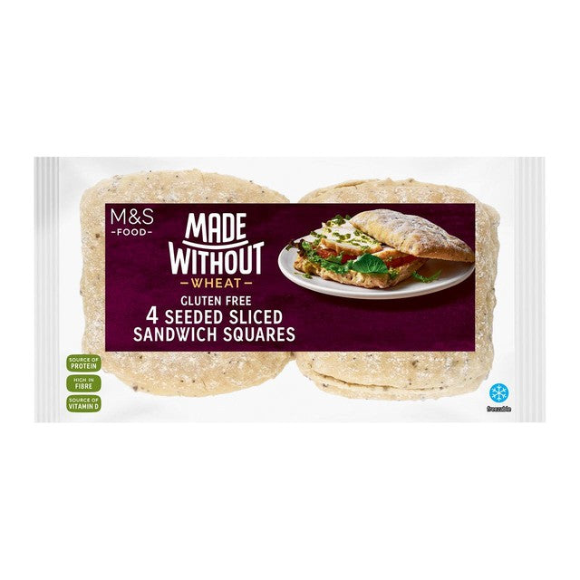M&S Made Without seeded sandwich squares 4 pack (British brand)