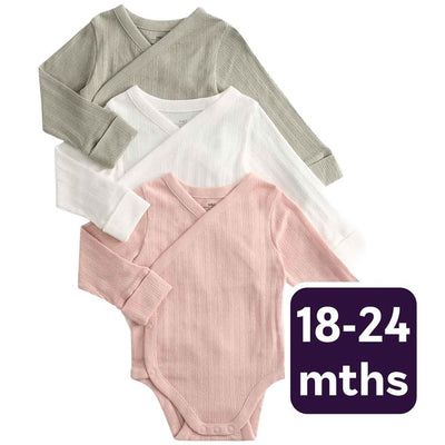 M&S M&S Girls Pure Cotton Wrap Bodysuits Khaki Girls Bodysuits 18-24 M- Buy online at McGrocer