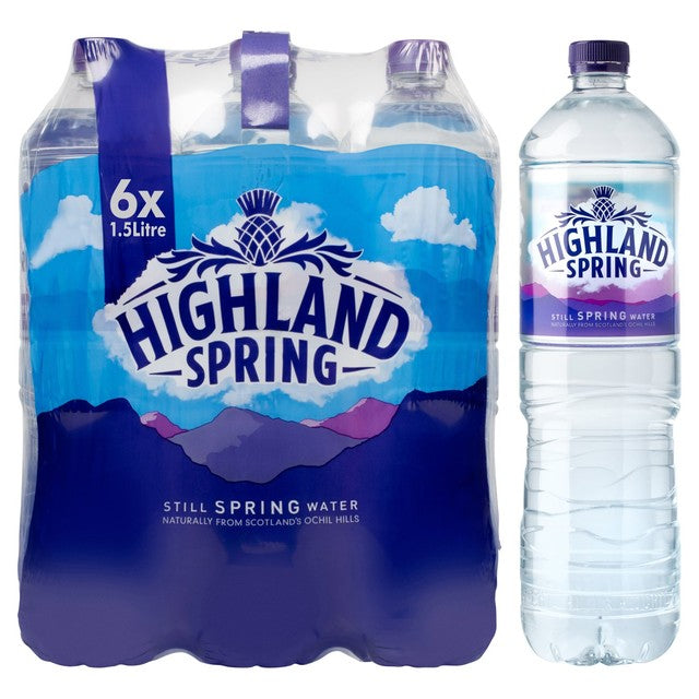 Highland Spring still water 6 x 1.5L, UK version