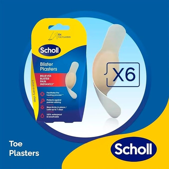 Scholl Toe Blister Plasters 6 Pack (British brand)