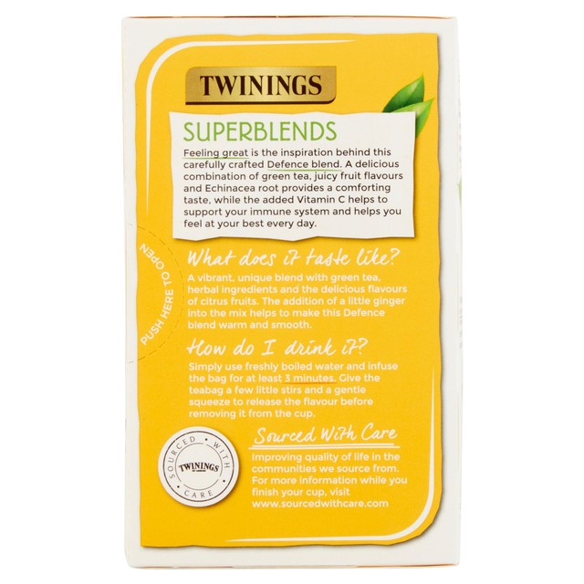 Twinings Defence Green Tea with Citrus Ginger 20 bags (British brand)