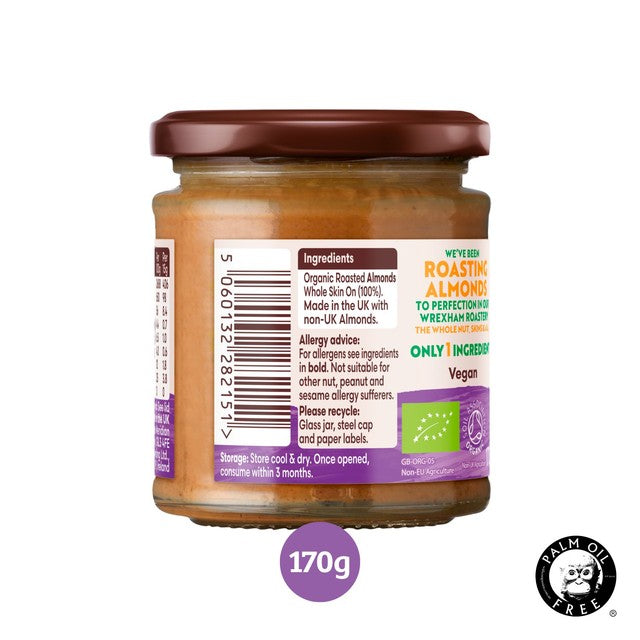 Meridian organic smooth almond butter 170g, imported from the UK