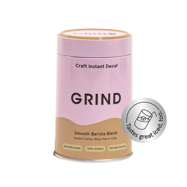 Grind craft instant decaf smooth barista blend coffee (British brand)