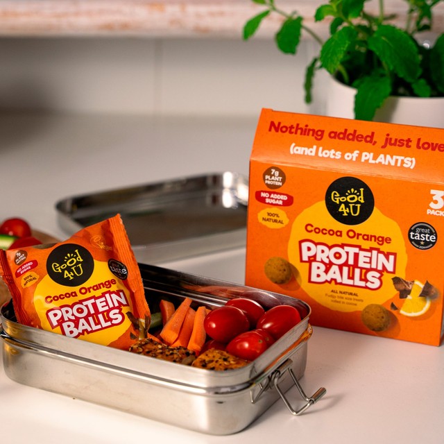 Good4U Protein Balls Cocoa Orange 3x40g multipack, UK version