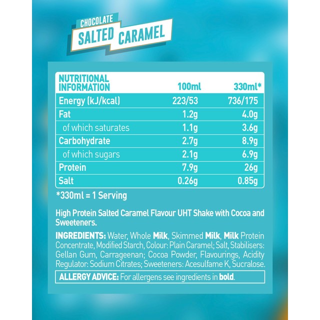 Grenade protein shake salted caramel 330ml, UK version