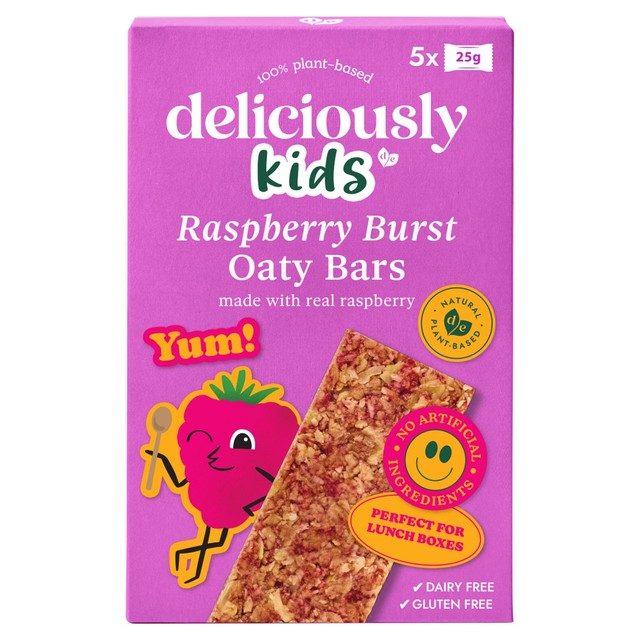 Deliciously Ella Raspberry Burst Oaty Bars 125g Multipack - British product