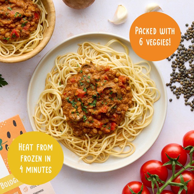 Wildly Tasty veggie bolognese sauce frozen pack - British product
