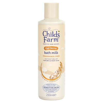 M&S Childs Farm OatDerma Bath Milk Fragrance-Free for Sensitive Skin 250ml - Kjøp på nett hos McGrocer
