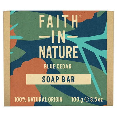 M&S Faith in Nature Blue Cedar Pure Hand Made Soap Bar 100g - اشترِ عبر الإنترنت من McGrocer