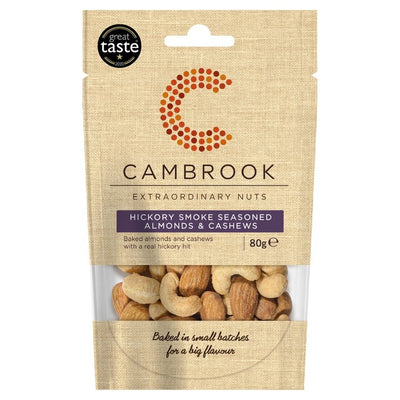 M&S Cambrook Hickory Røyksmakte Mandler & Cashewnøtter Ristede Nøtter 80g - Kjøp online hos McGrocer