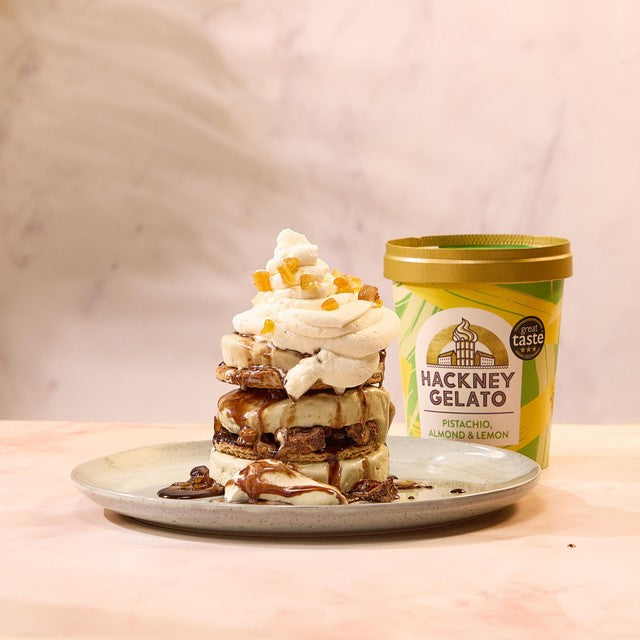 Hackney Gelato Pistachio, Almond & Lemon Gelato 460ml, UK version