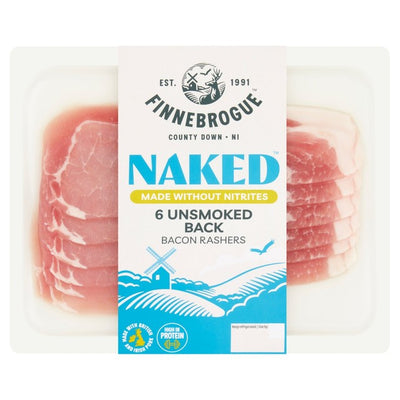 Finnebrogue Naked 6 Unsmoked Back Bacon Rashers 200g