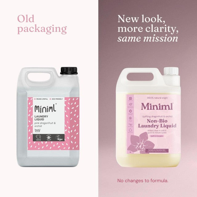 Miniml Laundry Liquid Pink Dragonfruit Orchid 5L, imported from the UK