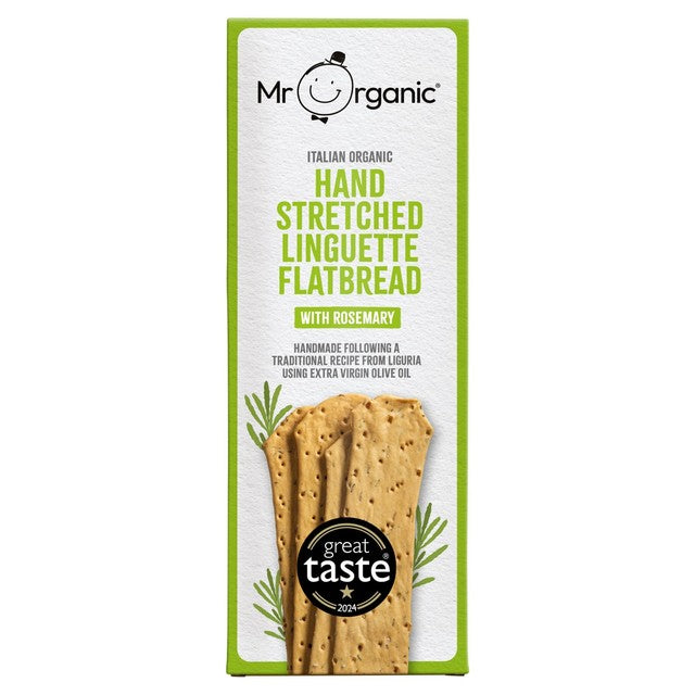 Mr Organic Rosemary Linguette flatbread 150g, imported from the UK