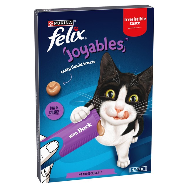 Felix duck liquid cat treat 4 x 10g - British product