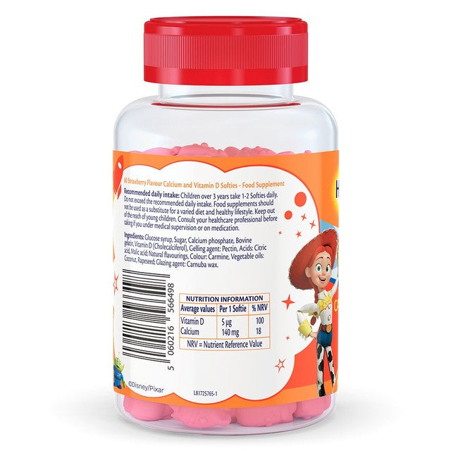 Haliborange calcium and vitamin D strawberry softies 60 per pack, UK version