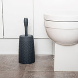Addis Charcoal Rattan closed toilet brush set 42cm - British product