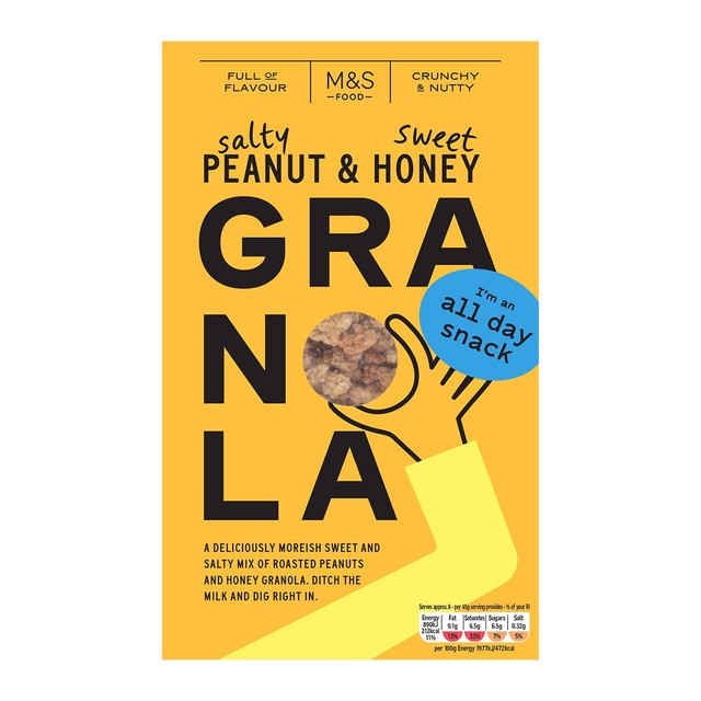 M&S Peanut and Honey Granola - British product