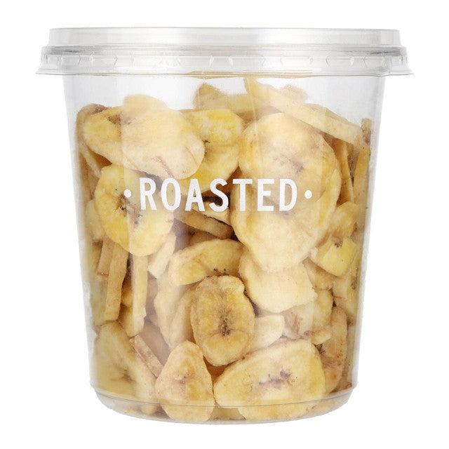 M&S roasted banana chips 200g, imported from the UK