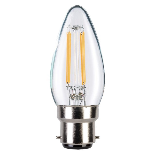TCP clear bayonet 40W LED filament candle light bulb (British brand)