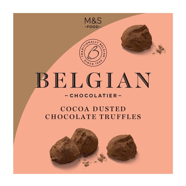 M&S Belgian Cocoa Dusted Chocolate Truffles 260g, imported from the UK