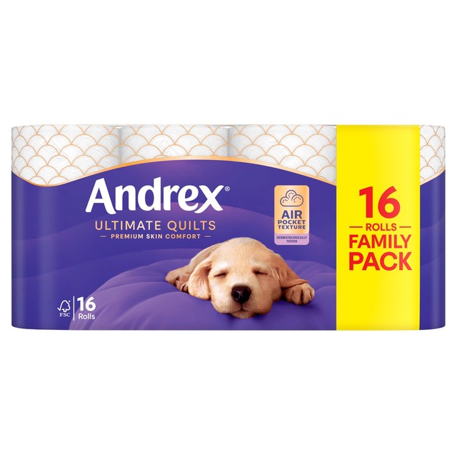 Andrex Ultimate Quilts toilet roll 16 rolls, UK version