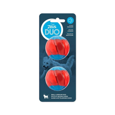 M&S Zeus Duo Ball With Squeaker Dog Toy 5cm- Buy online at McGrocer