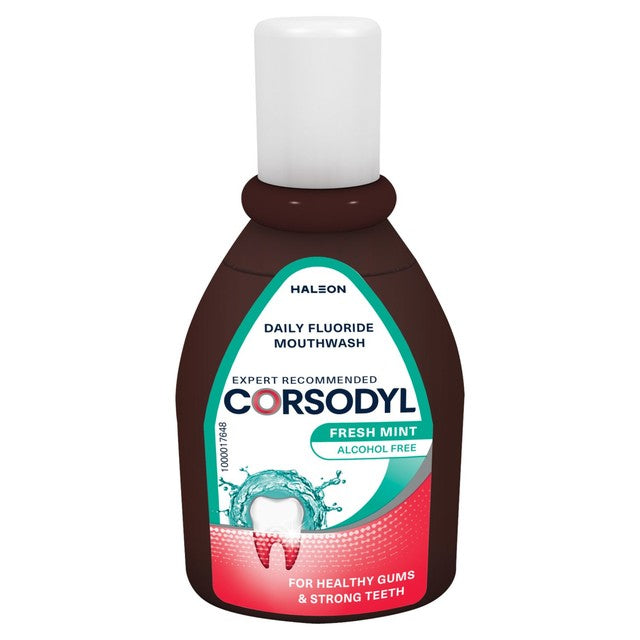 Corsodyl mouthwash travel size 50ml, imported from the UK
